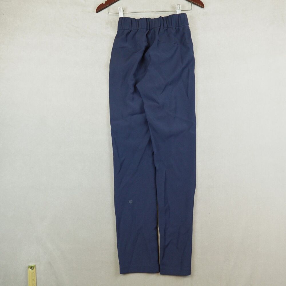 Lululemon On the Fly Pants Navy Woven Straight Full Length Womens Size 0 - Picture 8 of 10